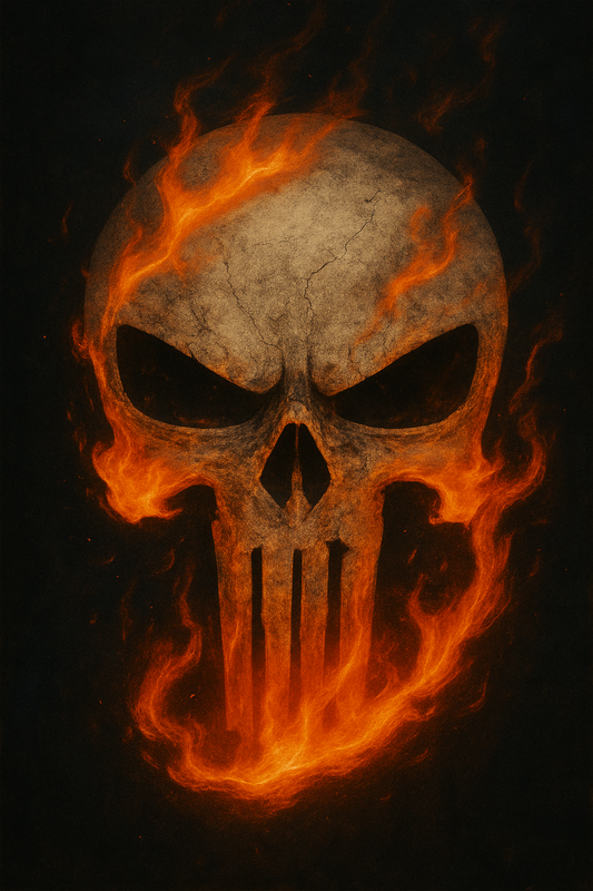 Skull Car Label